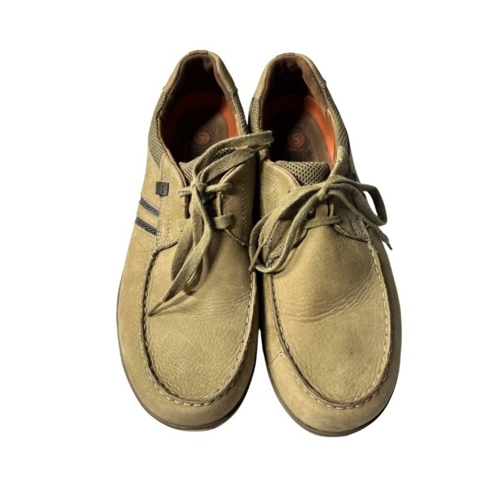 Clarks Unstructured Un.Bend Mens Tan Leather Casual Oxford Shoes 33632 11W
